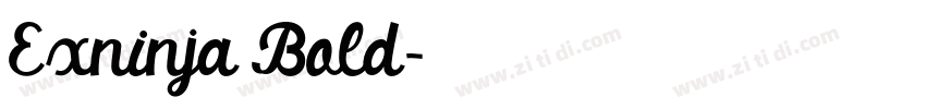 Exninja Bold字体转换